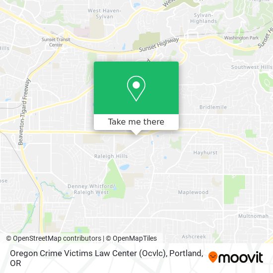 Mapa de Oregon Crime Victims Law Center (Ocvlc)