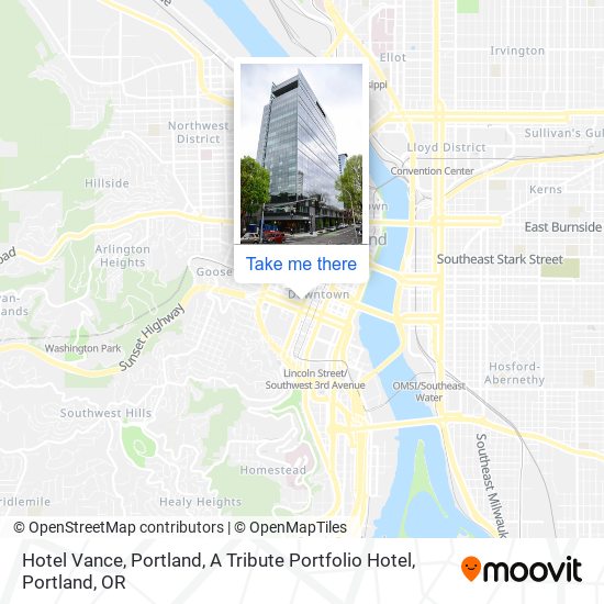 Hotel Vance, Portland, A Tribute Portfolio Hotel map