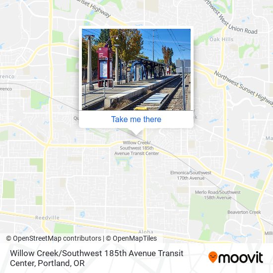 Willow Creek / Southwest 185th Avenue Transit Center map