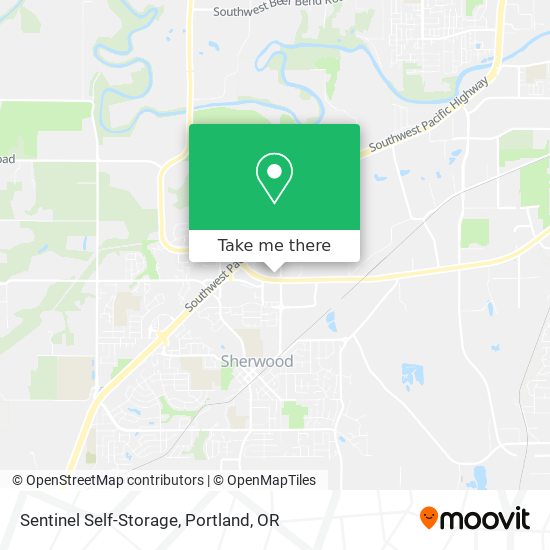 Mapa de Sentinel Self-Storage