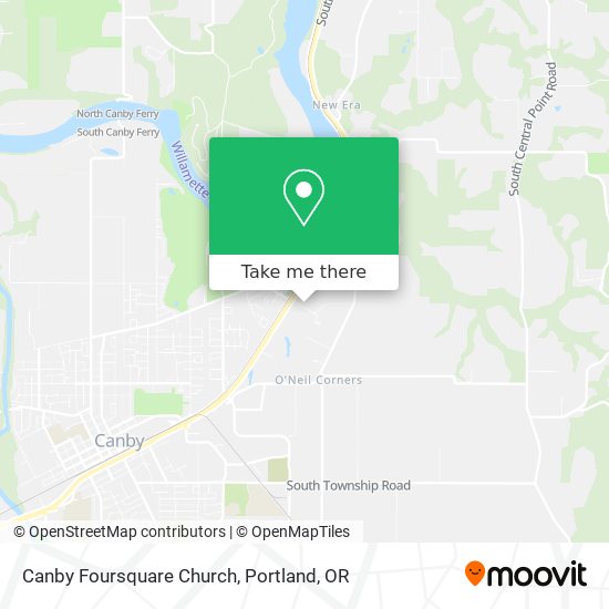 Canby Foursquare Church map