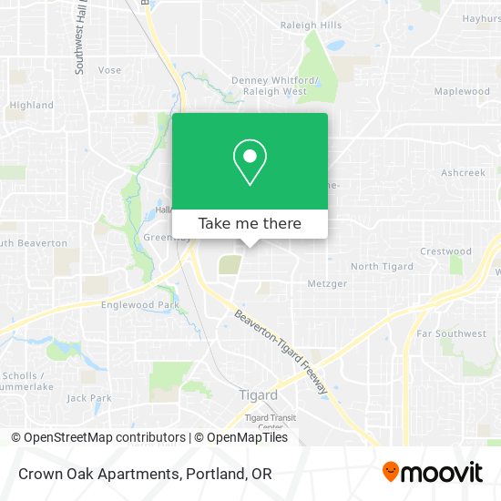 Crown Oak Apartments map