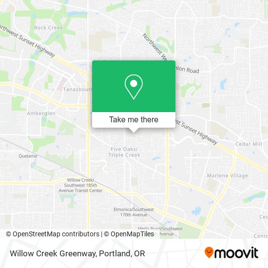 Mapa de Willow Creek Greenway