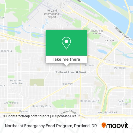 Northeast Emergency Food Program map