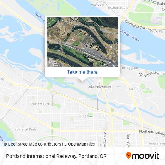 Mapa de Portland International Raceway