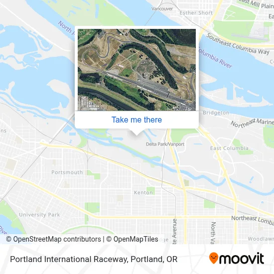 Portland International Raceway map