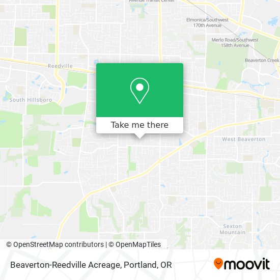 Beaverton-Reedville Acreage map