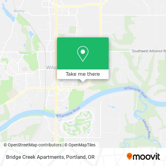 Bridge Creek Apartments map