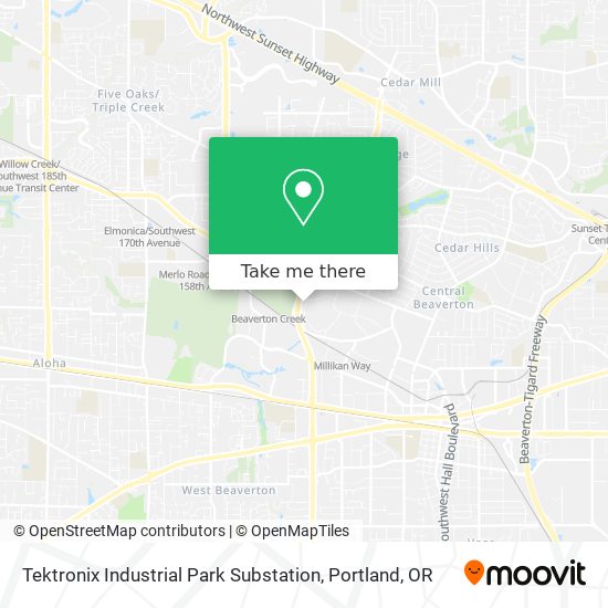 Tektronix Industrial Park Substation map