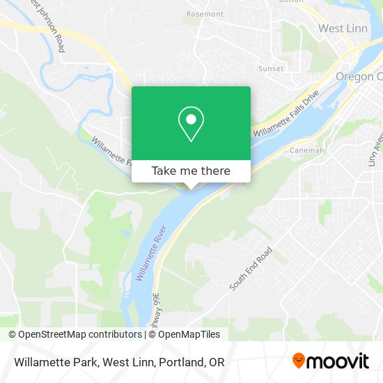 Willamette Park, West Linn map