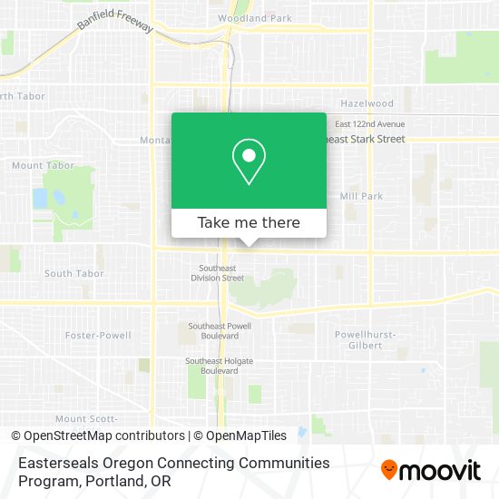 Mapa de Easterseals Oregon Connecting Communities Program