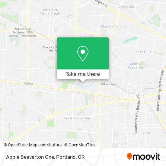 Mapa de Apple Beaverton One