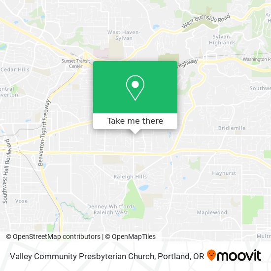 Valley Community Presbyterian Church map