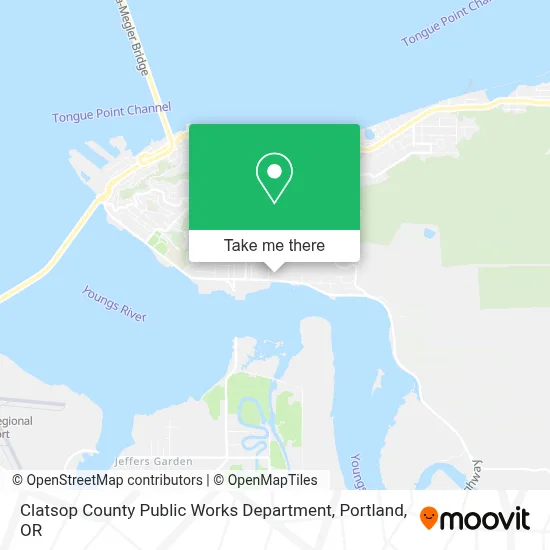 Clatsop County Public Works Department map