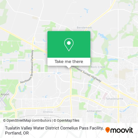 Tualatin Valley Water District Cornelius Pass Facility map