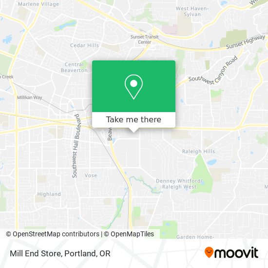Mill End Store map