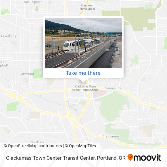 Clackamas Town Center Transit Center map
