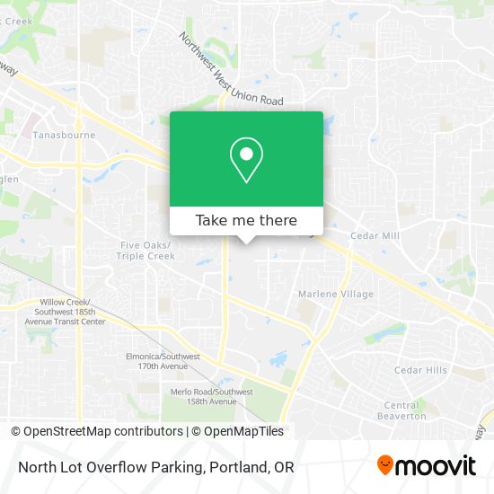 North Lot Overflow Parking map