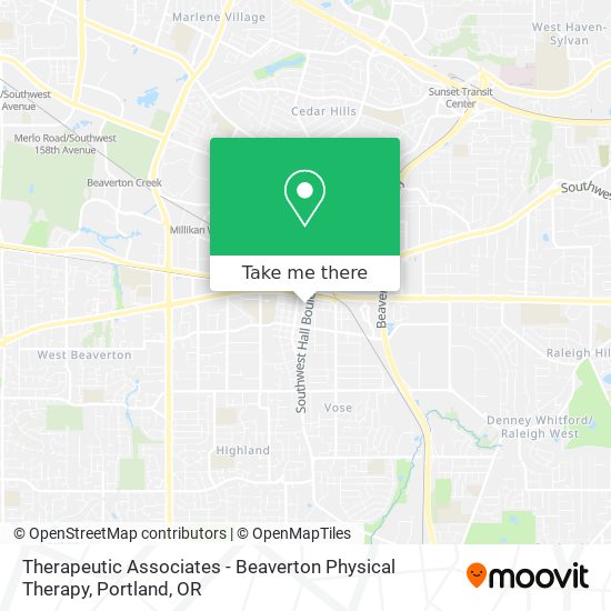 Therapeutic Associates - Beaverton Physical Therapy map