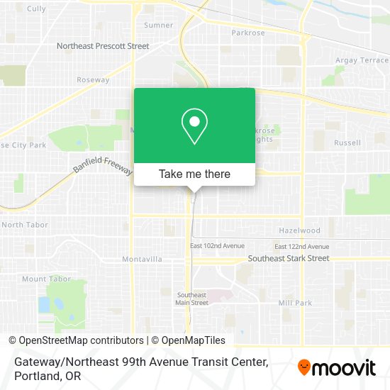 Mapa de Gateway / Northeast 99th Avenue Transit Center
