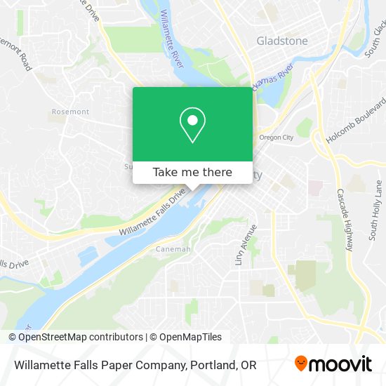 Mapa de Willamette Falls Paper Company