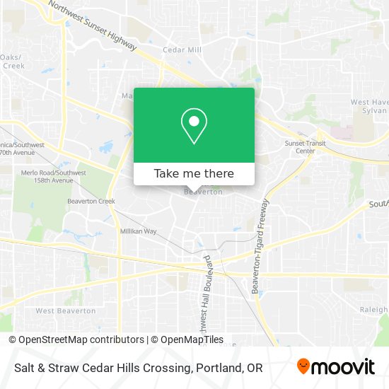 Mapa de Salt & Straw Cedar Hills Crossing