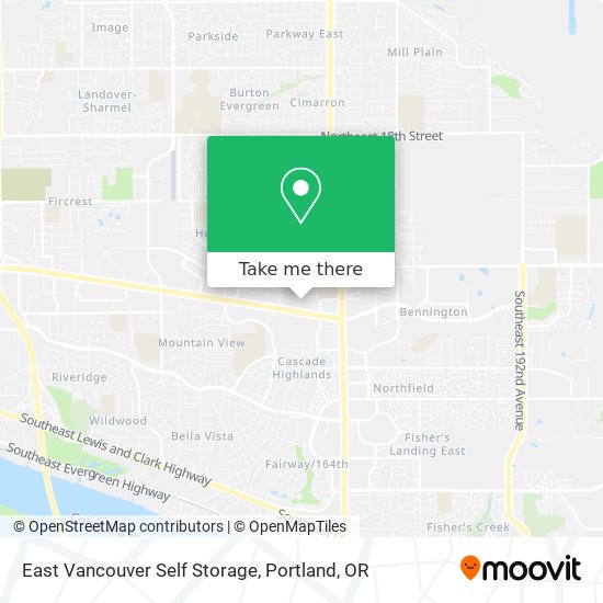 East Vancouver Self Storage map