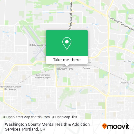 Washington County Mental Health & Addiction Services map
