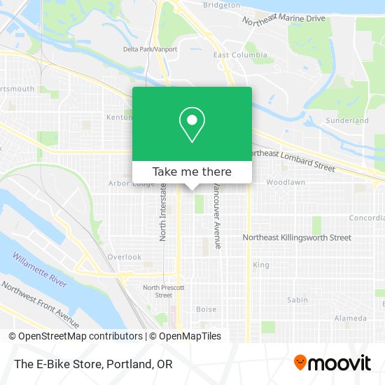 The E-Bike Store map