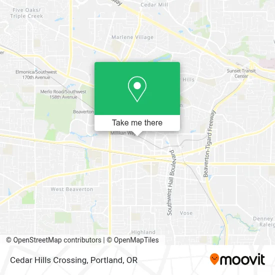 Cedar Hills Crossing map