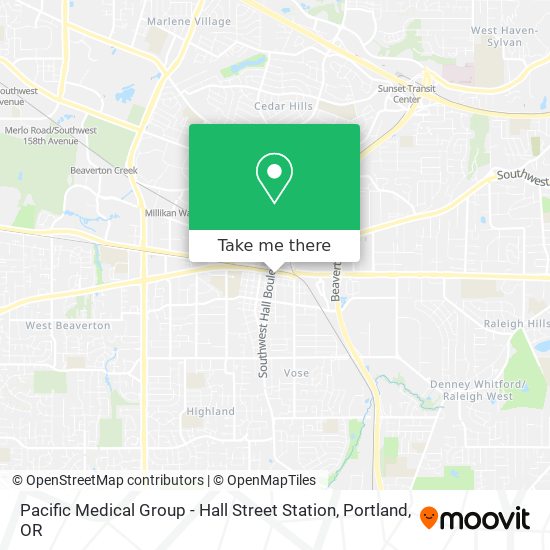 Pacific Medical Group - Hall Street Station map