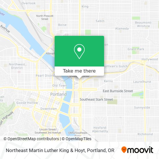 Northeast Martin Luther King & Hoyt map