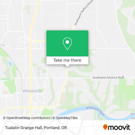 Tualatin Grange Hall map