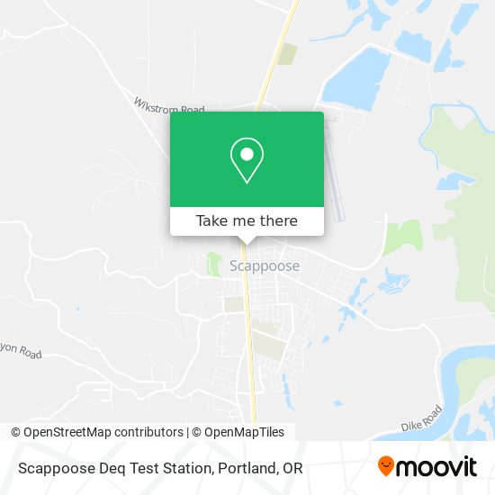 Scappoose Deq Test Station map