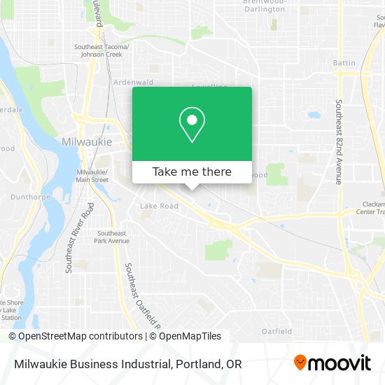 Milwaukie Business Industrial map