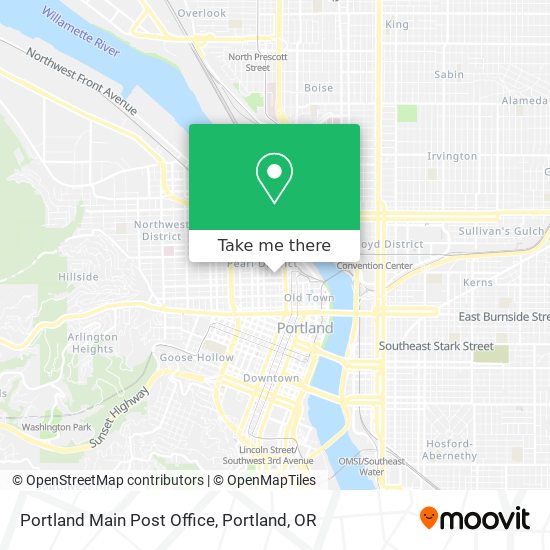 Mapa de Portland Main Post Office