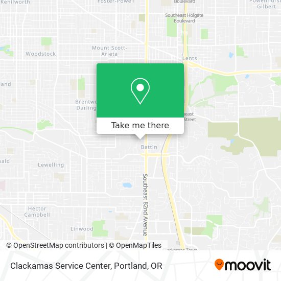 Mapa de Clackamas Service Center