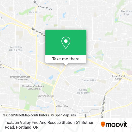 Mapa de Tualatin Valley Fire And Rescue Station 61 Butner Road