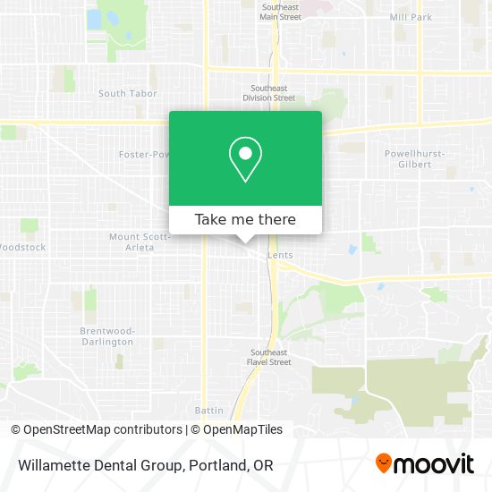 Mapa de Willamette Dental Group