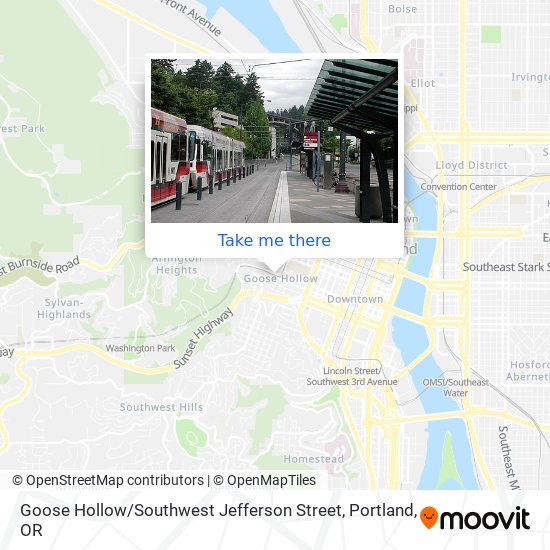 Mapa de Goose Hollow / Southwest Jefferson Street