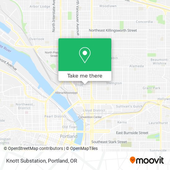 Mapa de Knott Substation