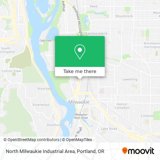 Mapa de North Milwaukie Industrial Area