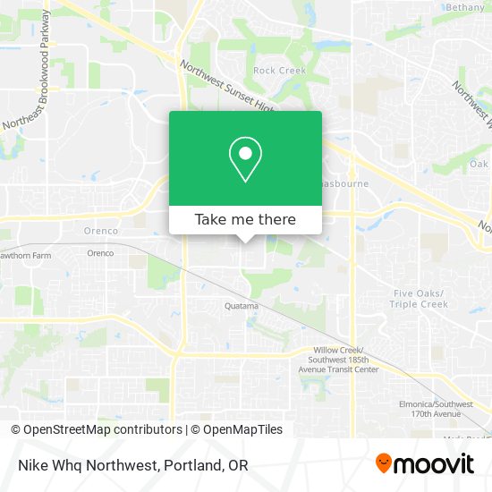 Nike Whq Northwest map