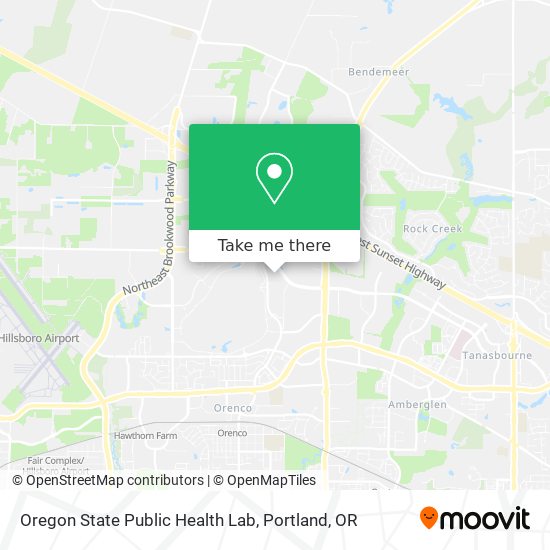 Oregon State Public Health Lab map