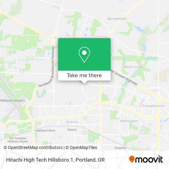 Hitachi High Tech Hillsboro 1 map