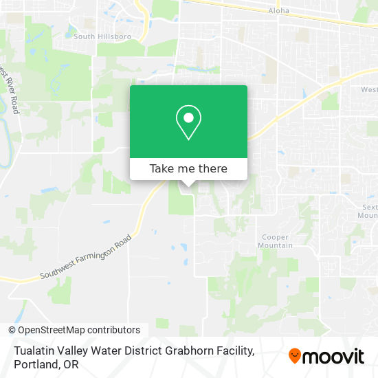 Tualatin Valley Water District Grabhorn Facility map