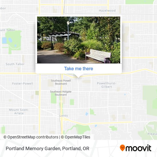 Mapa de Portland Memory Garden