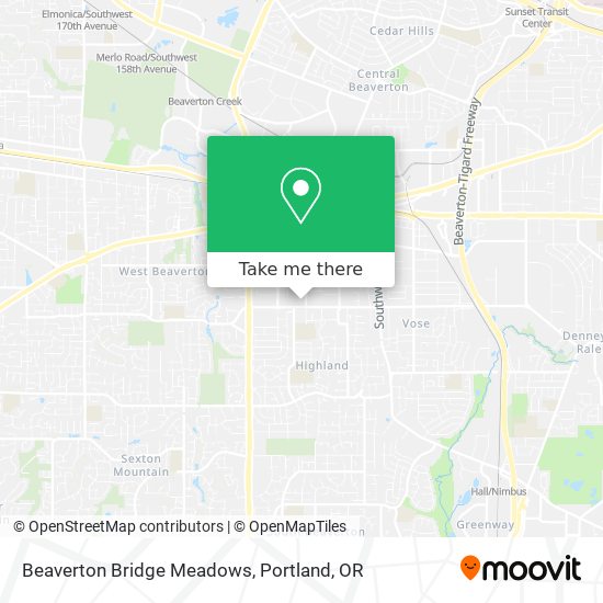 Beaverton Bridge Meadows map