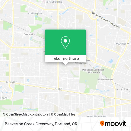 Beaverton Creek Greenway map