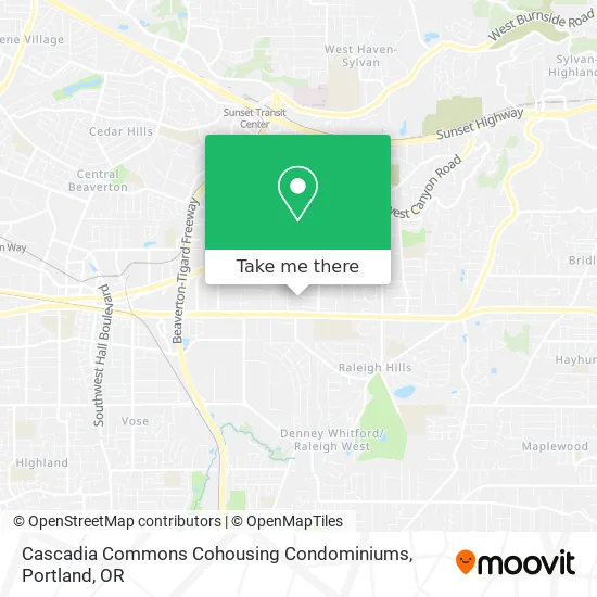 Cascadia Commons Cohousing Condominiums map